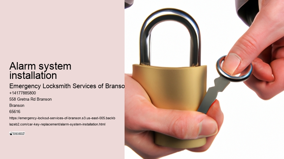 Alarm system installation